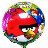 Balão Metalizado Redondo Angry Bird 45 Cm. Diâmetro