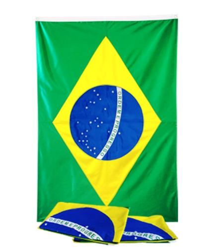 Bandeira Brasil Em Poliéster 1,50 X 0,85 m FRETE GRÁTIS