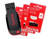 Pen Drive SanDisk Cruzer Blade 4GB USB 2.0 Flash Drive Cor Preto