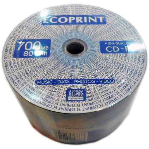 Cdr Ecoprint Gravável 52x 700mb C/logo - 50 Undades