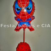 Balão Homem Aranha Para Mesa 38 X 26 Cm Com Vareta